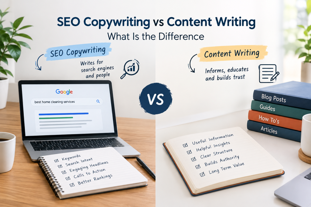 SEO Copywriting vs Content Writing: What Is the Difference